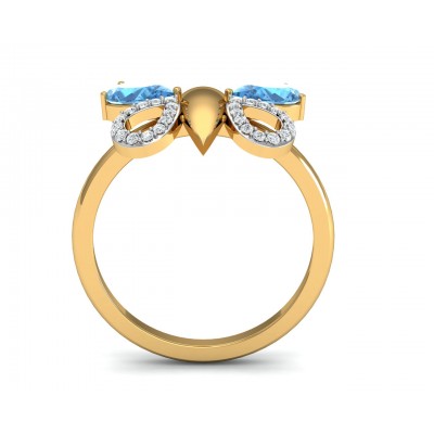 Asmara Blue Topaz & Diamond Ring